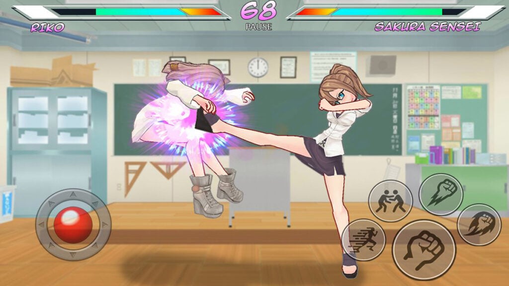 Game Anime Android High School Girls Life Fighter