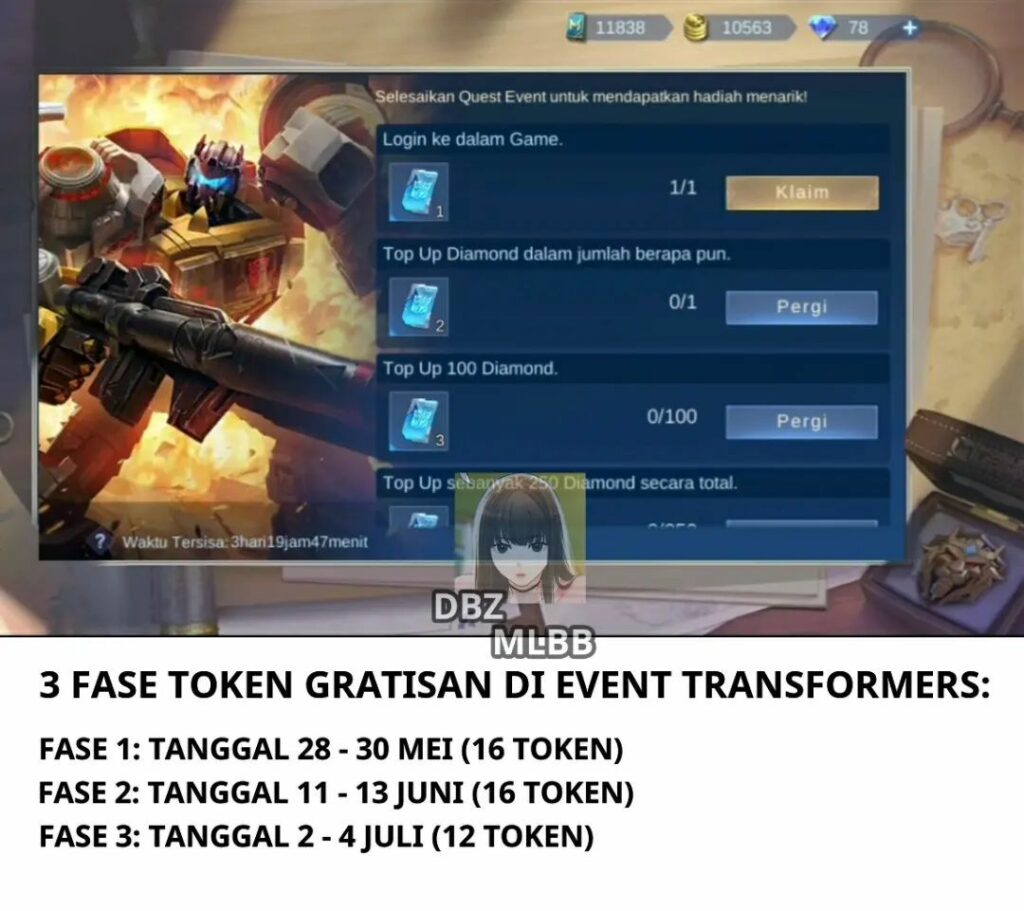Tanggal Fase Event Transformer Part 2 di Mobile Legends (ML)