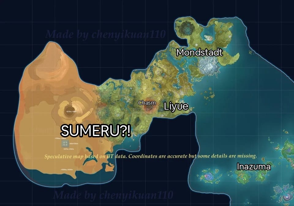 Map Sumeru Genshin Impact