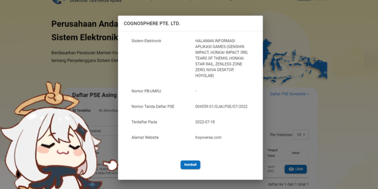 Perusahaan Cognosphere Daftar Pse Asing Kominfo