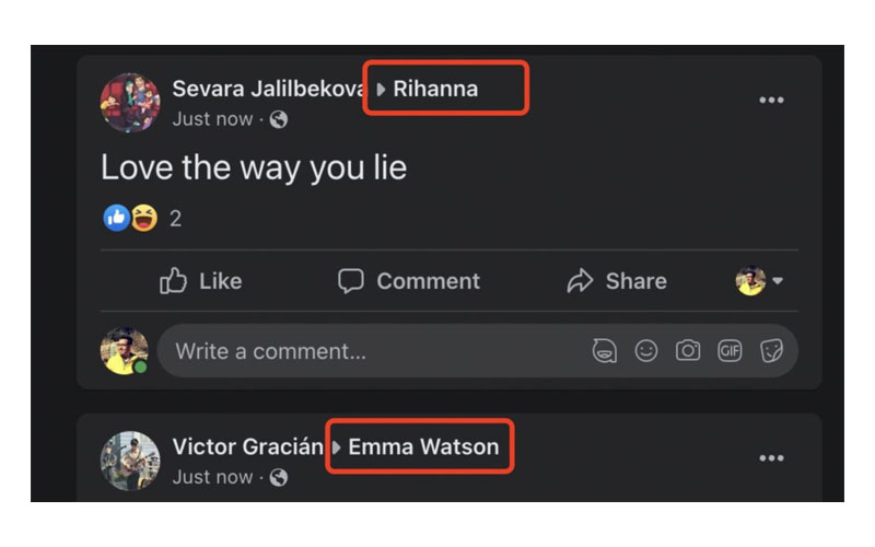 Rihanna Dan Emma Watson Facebook Error