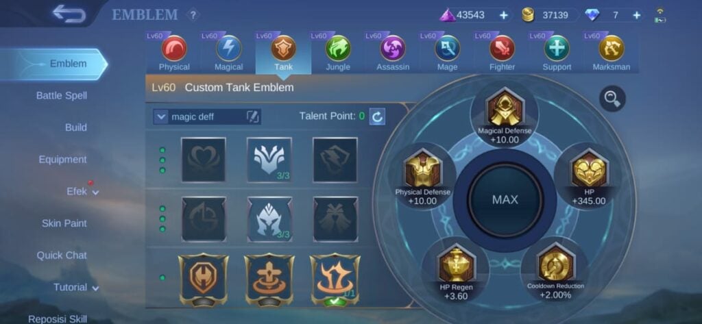 Emblem Fredrinn Terbaik 2022 di Mobile Legends (ML)