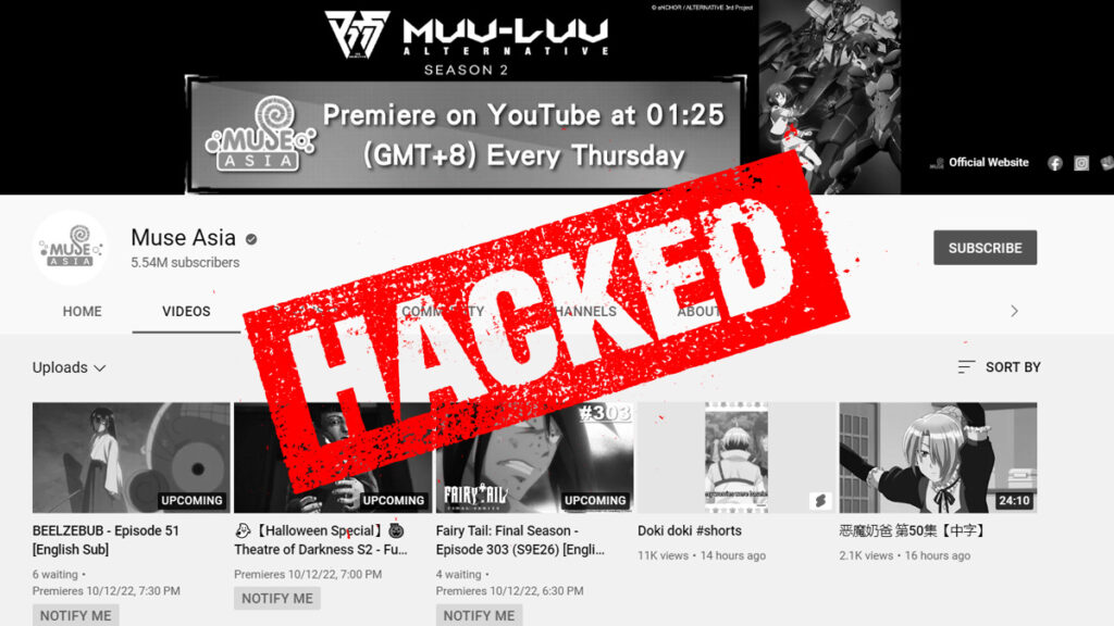 Channel Youtube Muse Asia Kena Hack