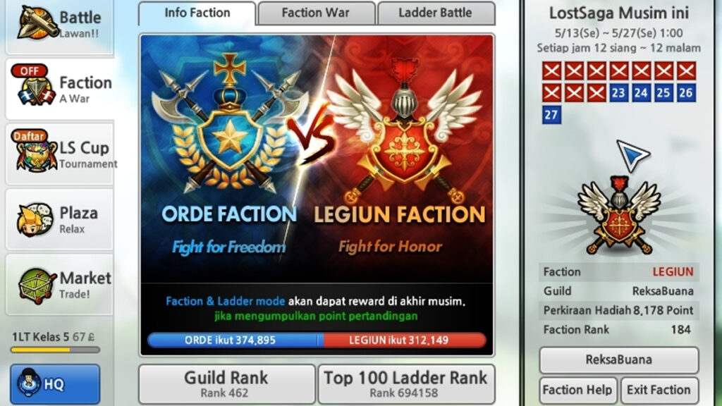 Faction War Lost Saga