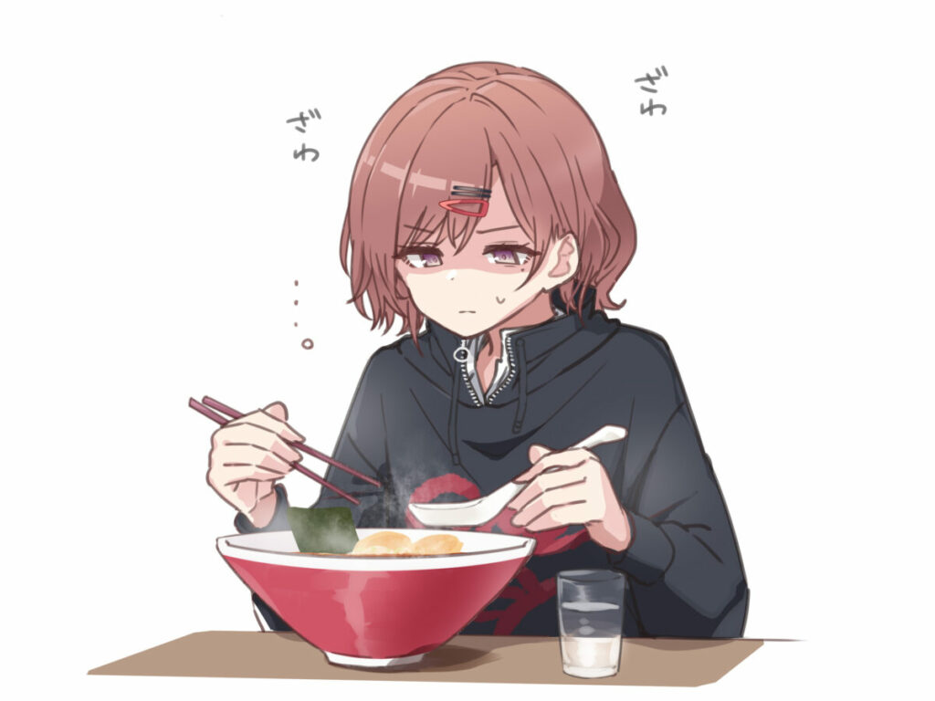 Novelai Meme Ai Drawings Of Anime Girls Eating Ramen 6