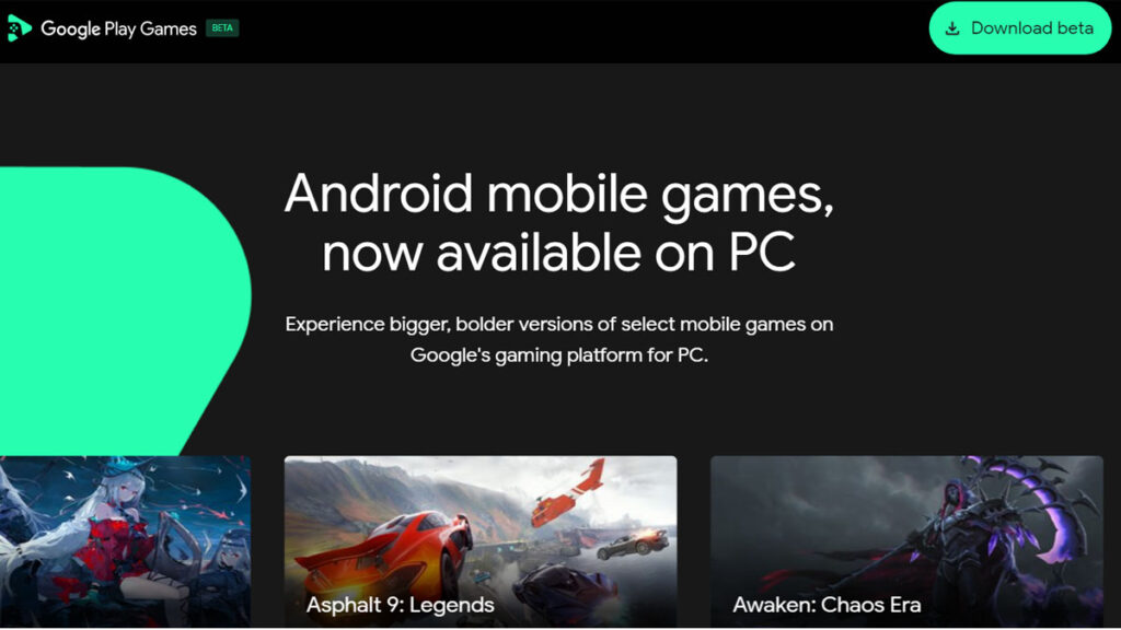 Google Play Games Untuk Pc