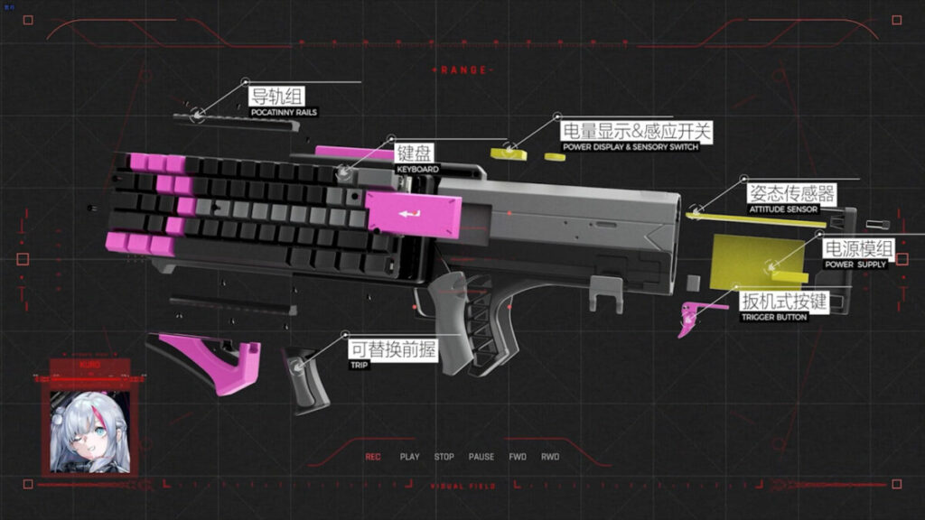Detail Keyboard Gun Kuro