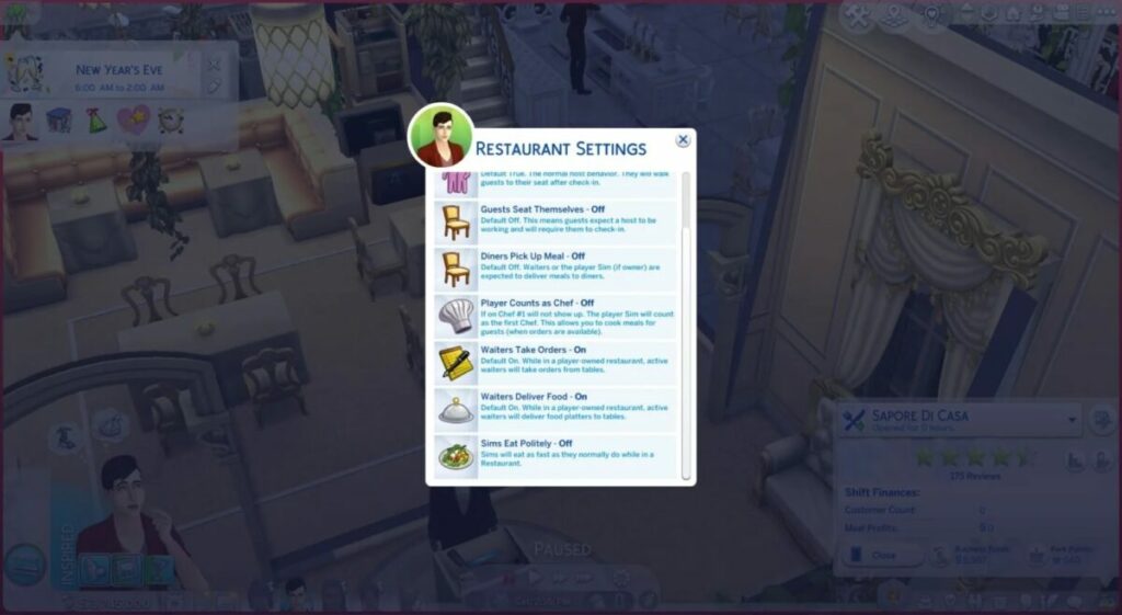 Mod The Sims 4 Dine Out Reloaded