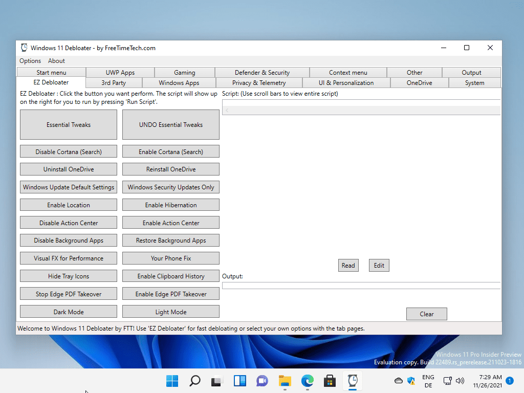 Windows 11 Debloater