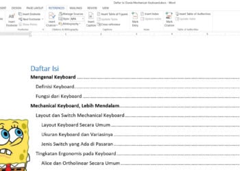 Cara Membuat Daftar Isi