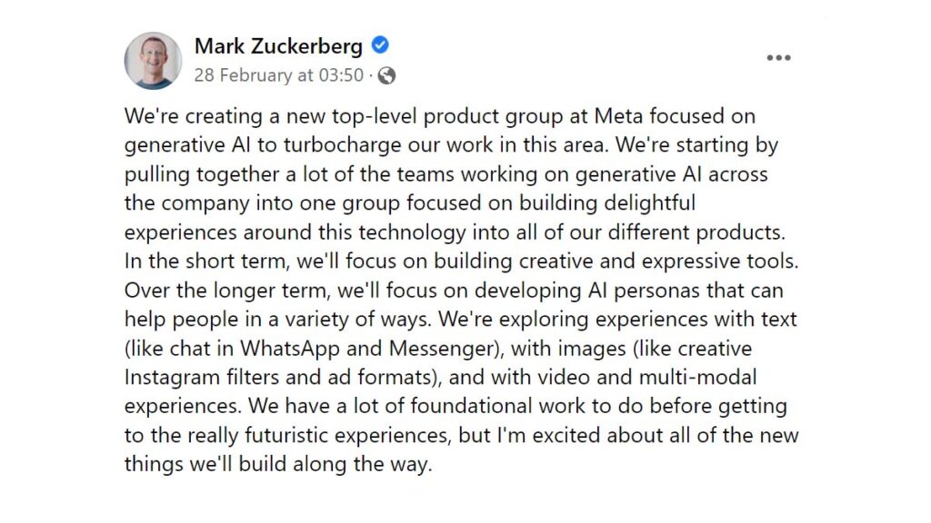 Mark Zuckerberg Tinggalkan Metaverse