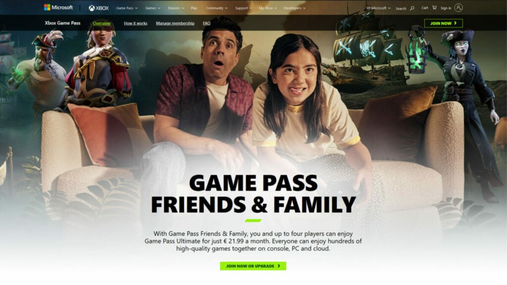 Promo Xbox Game Pass Friends And Family