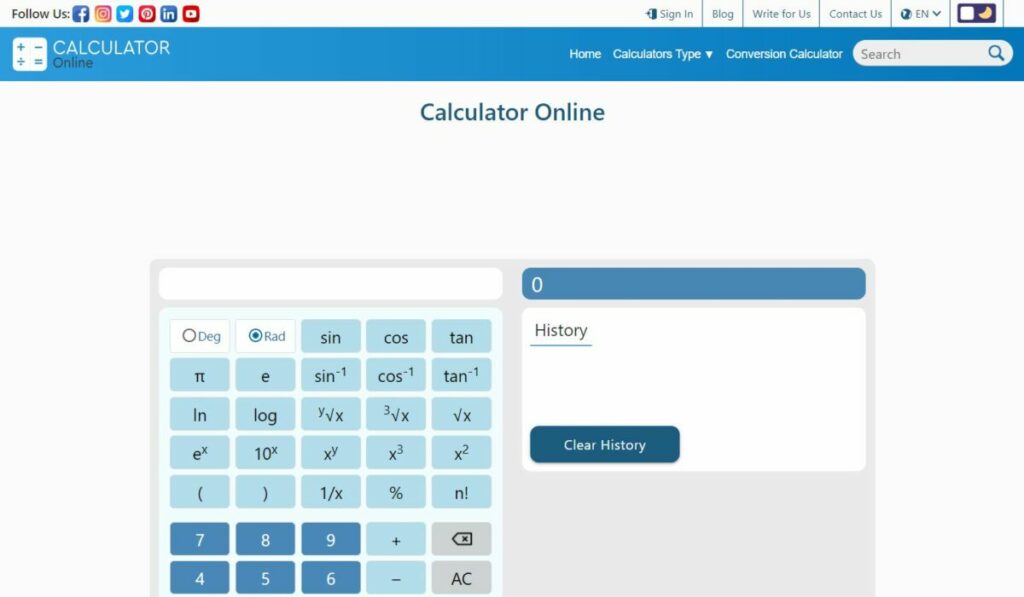 Calculator Online Layanan Olah Angka