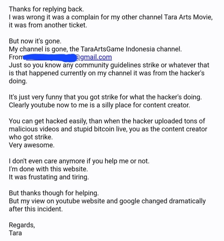 Email Tara Arts Game Indonesia