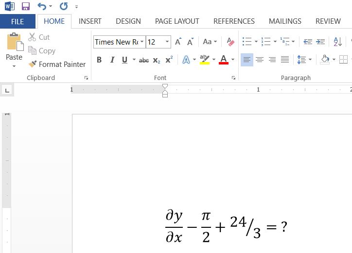 Rumus Pecahan Yang Ada Di Microsoft Word