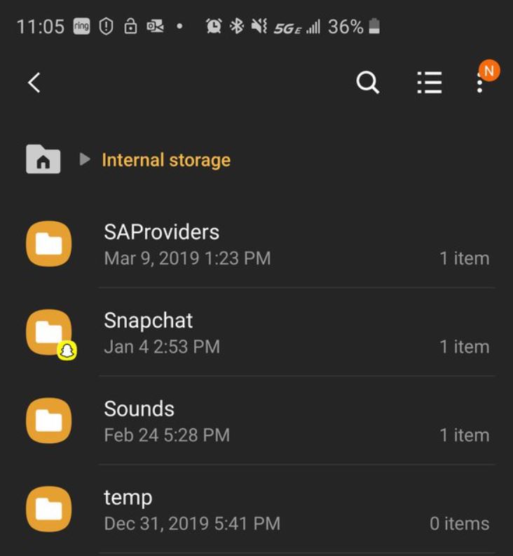 Contoh Folder Temporary Temp Android