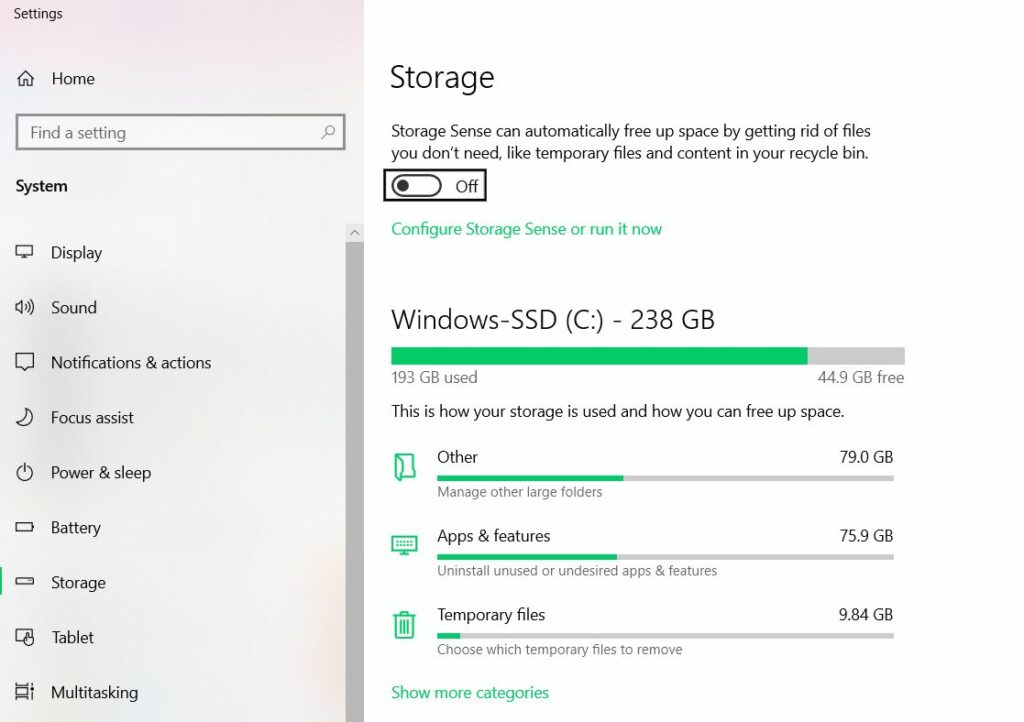 Kemudahan Mengatur Penyimpanan Dengan Storage Sense Windows 10