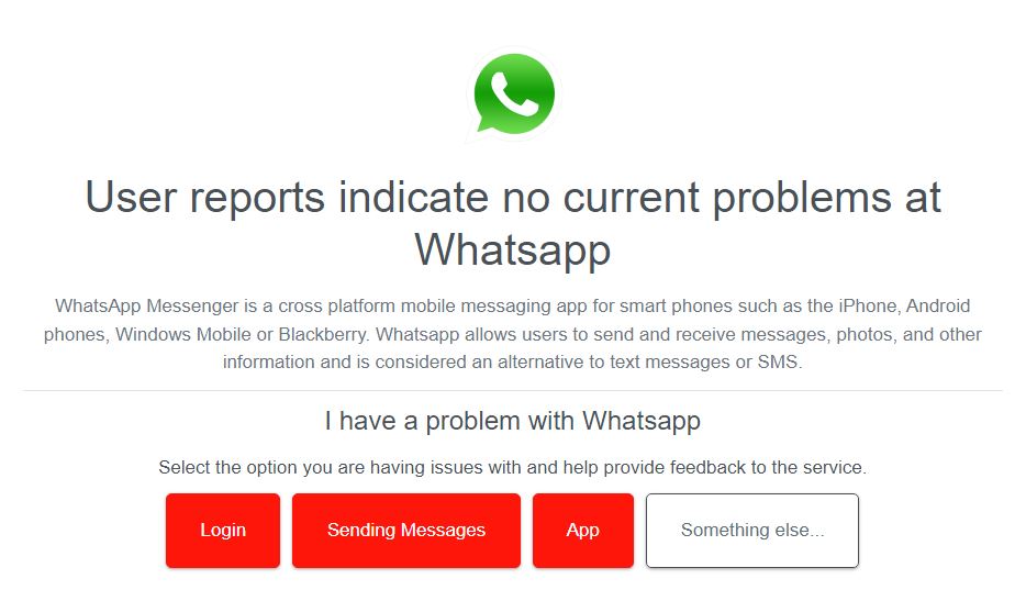 Whatsapp Down Detector