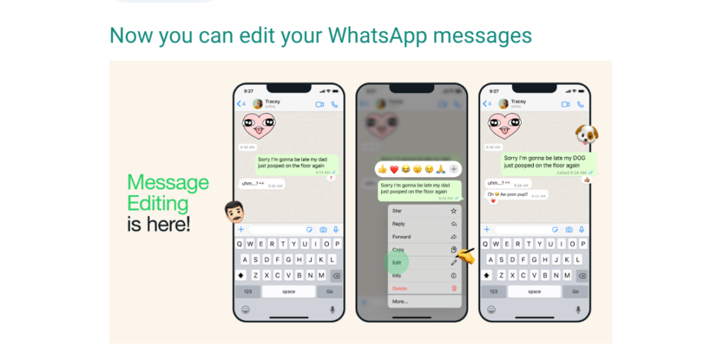 fitur edit pesan whatsapp