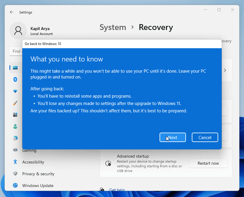 Cara Downgrade Windows 11 Ke 10