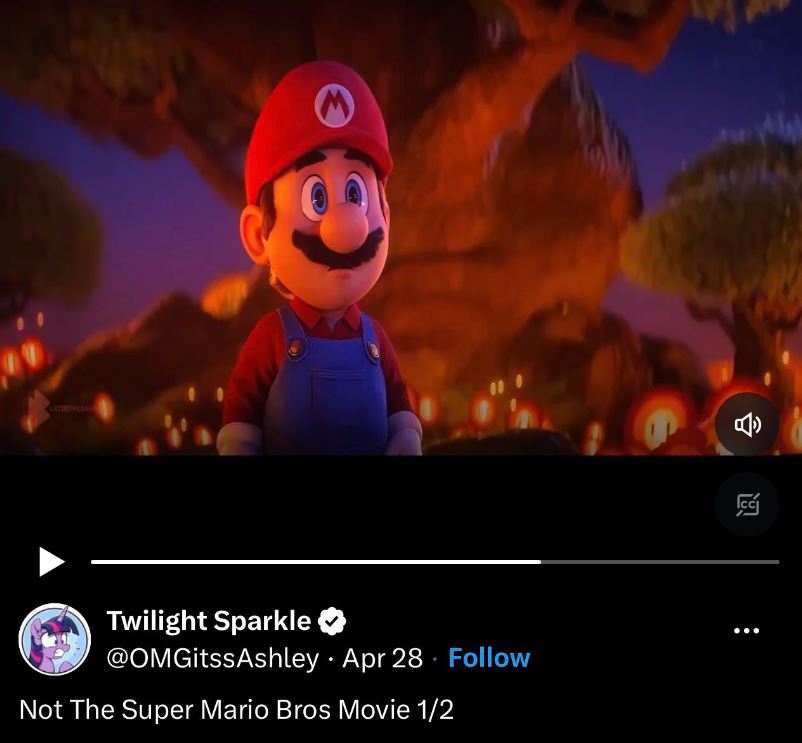 Distribusi Film Super Mario Bros Di Twitter