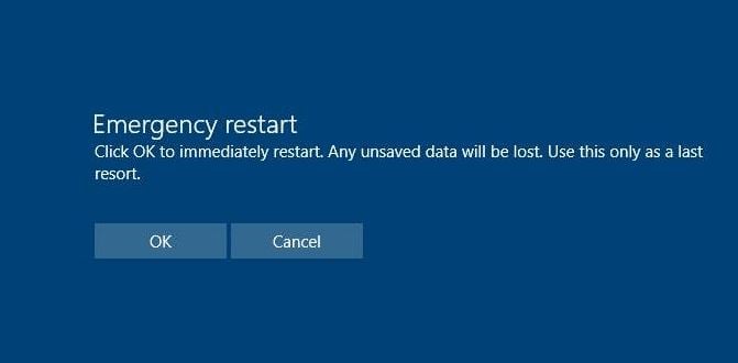 Notifikasi Emergency Restart Di Windows 10