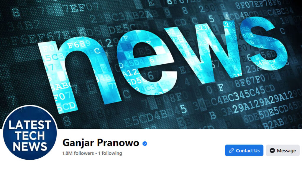 Page Facebook Ganjar Pranowo