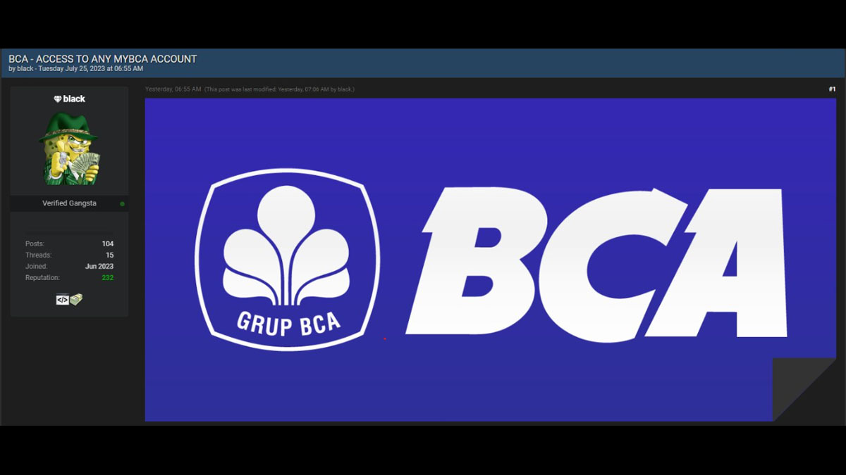 Dugaan Data Akun MyBCA Diretas, Data Korban Banyak yang Dijual