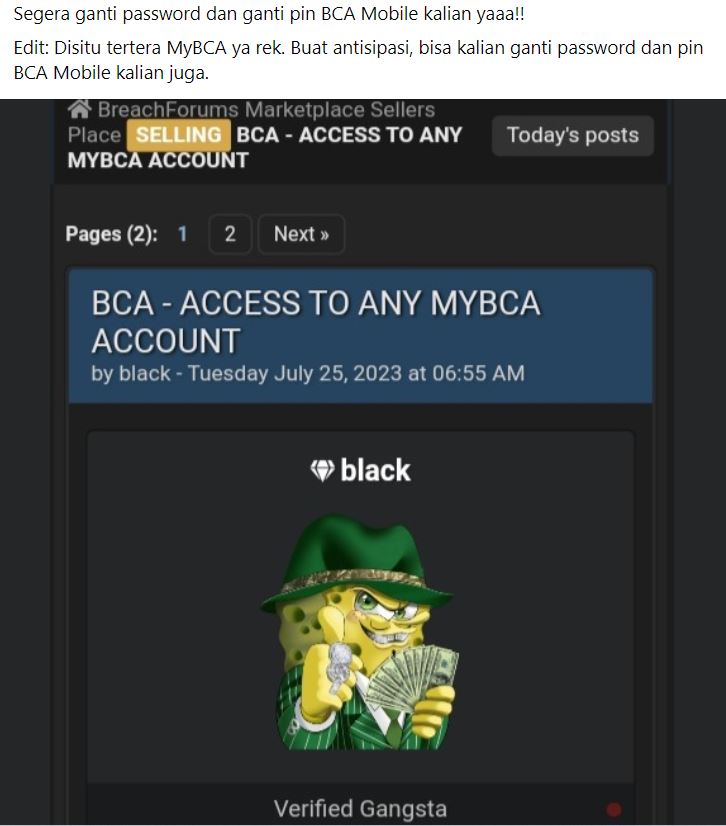 Hacker Akun Mybca Si Black Breached