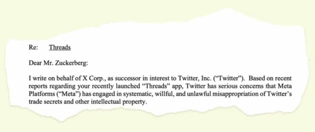 Isi Surat Tuntutan Twitter Untuk Meta