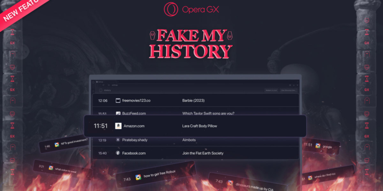 Opera Gx Fake My History