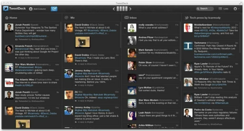 Contoh Implementasi Tweetdeck Dalam Kehidupan Sehari Hari