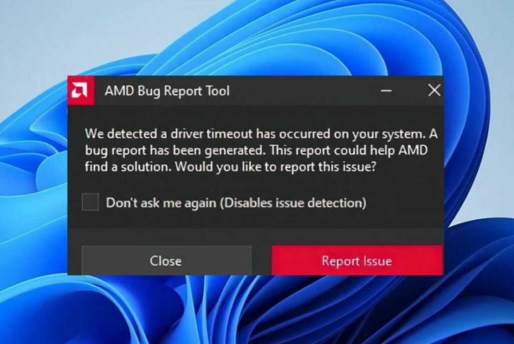 Contoh Masalah Di Amd Bug Report Tool