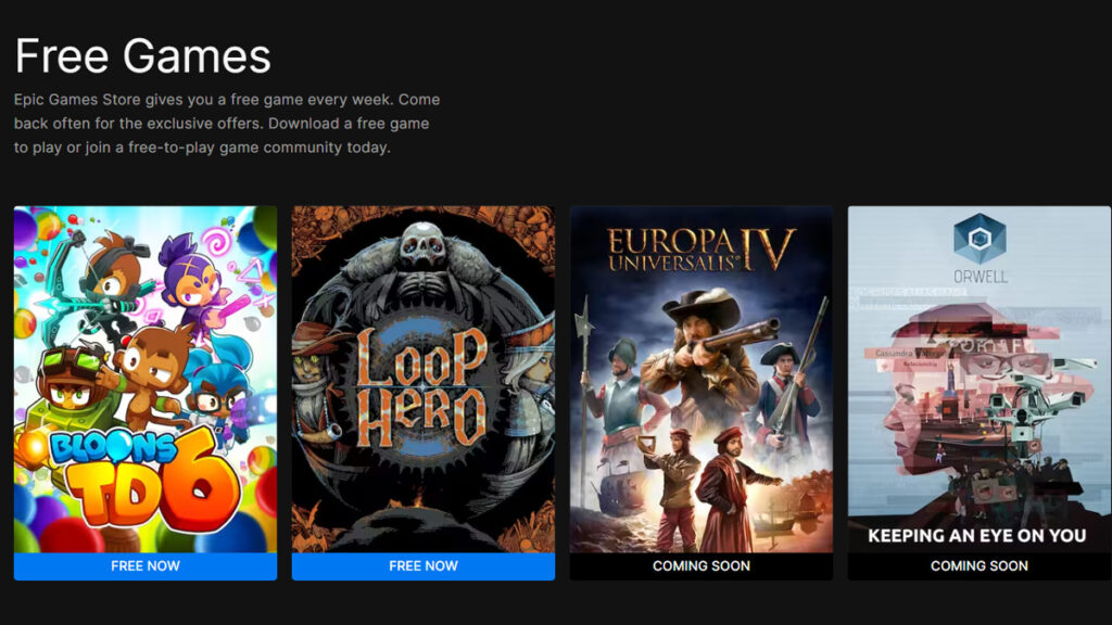 Game Epic Games Store Gratis