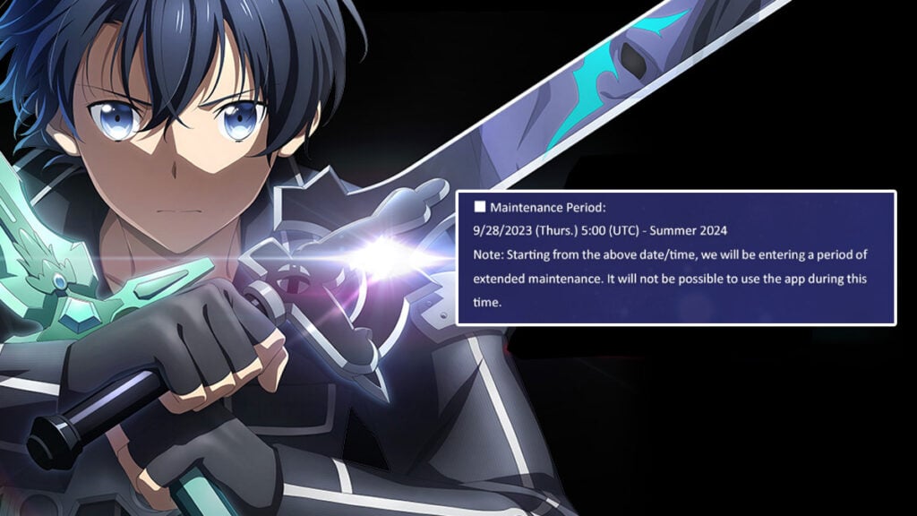 Maintenance Sword Art Online VS