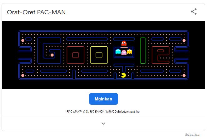 Google Pacman Mini Game