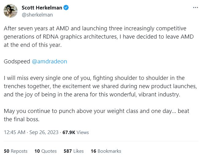 Scott Herkelman Twitter Mengundurkan Diri