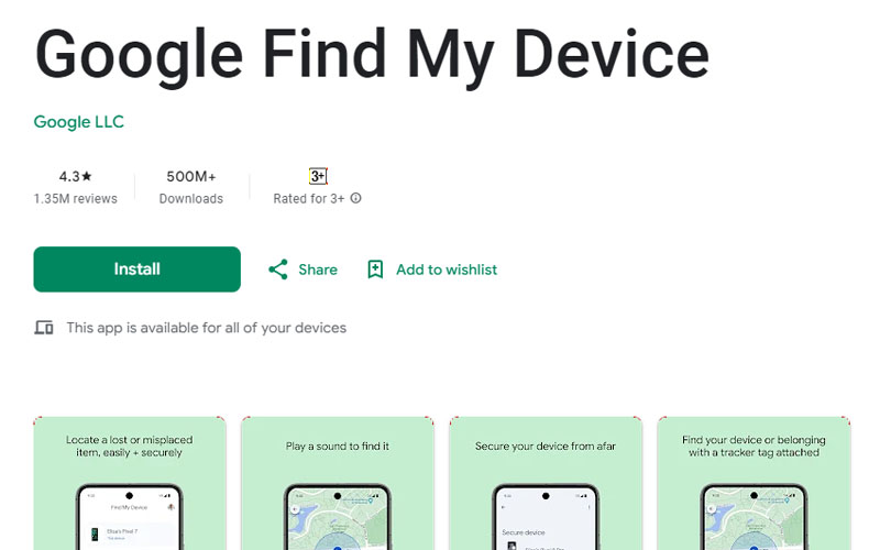 Aplikasi Google Find My Device 2024