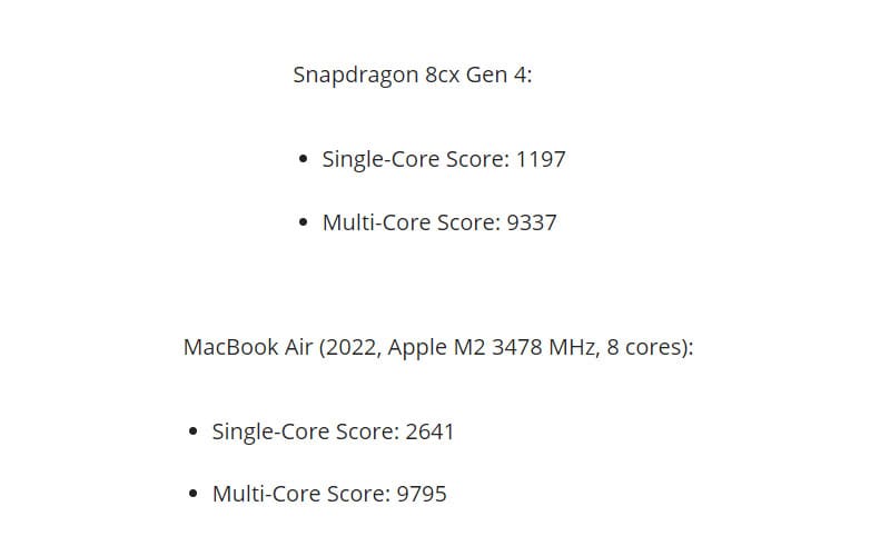 Komparasi Qualcomm Snapdragon 8cx Dengan M2