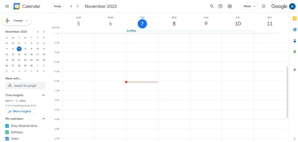 Ilustrasi Google Calendar Di Desktop