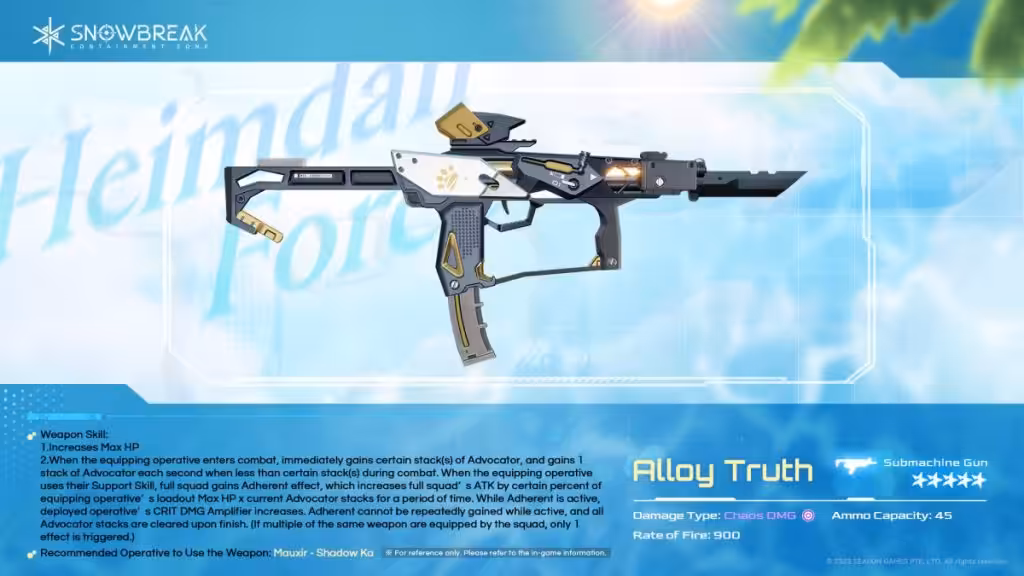 Snowbreak Containment Zone Alloy Truth