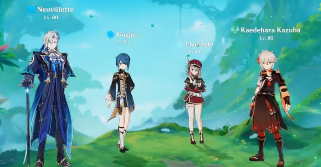 build charlotte genshin impact terbaik best team