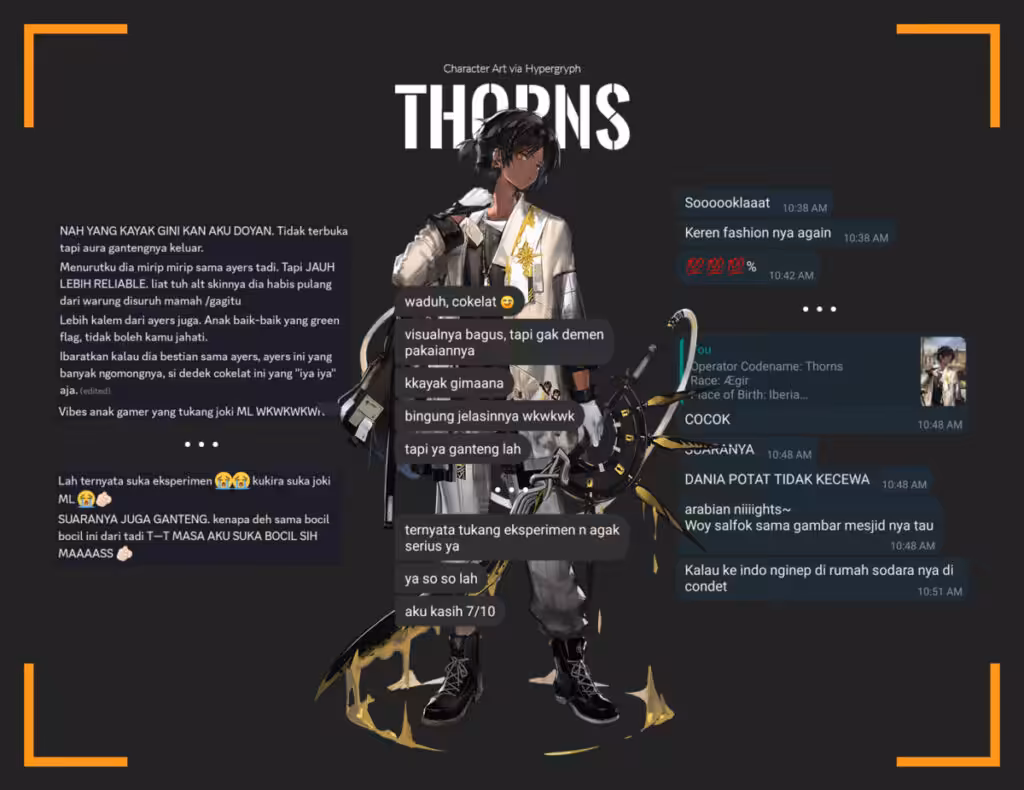 Karakter Arknights Di Mata Wanita Thorns