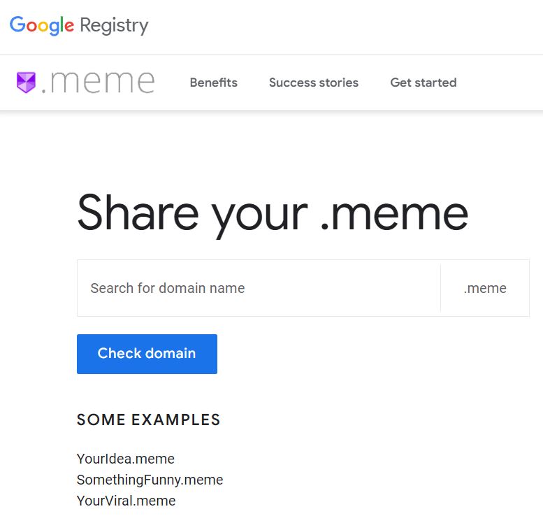 Mendaftar Domain Dengan Akhiran Meme