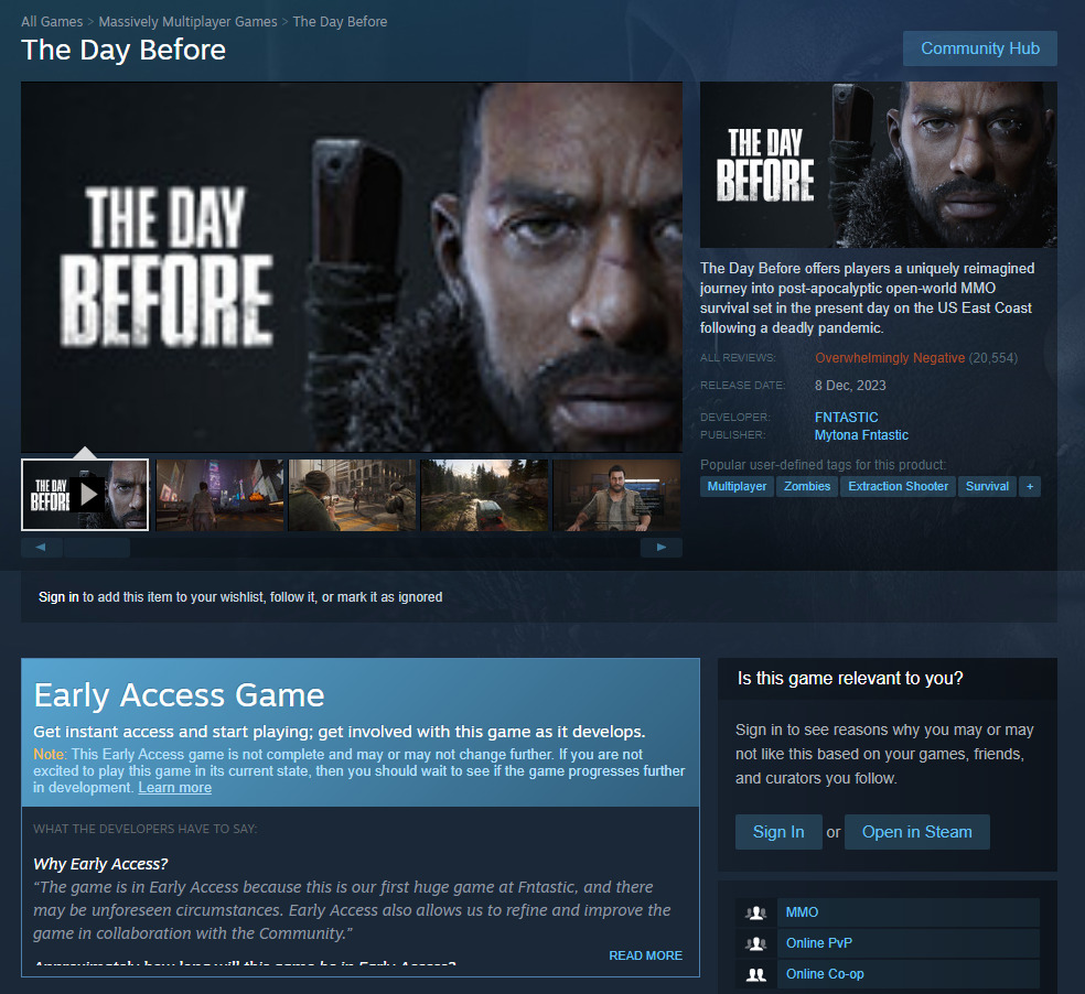 The Day Before Steam