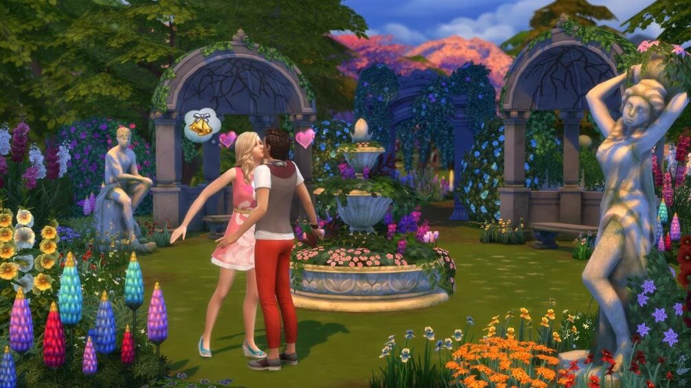 the sims 4 romantic garden digratiskan