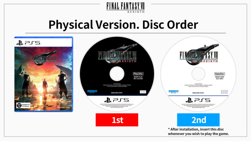 Final Fantasy Vii Rebirth Fisik Disc Instalasi Tertukar