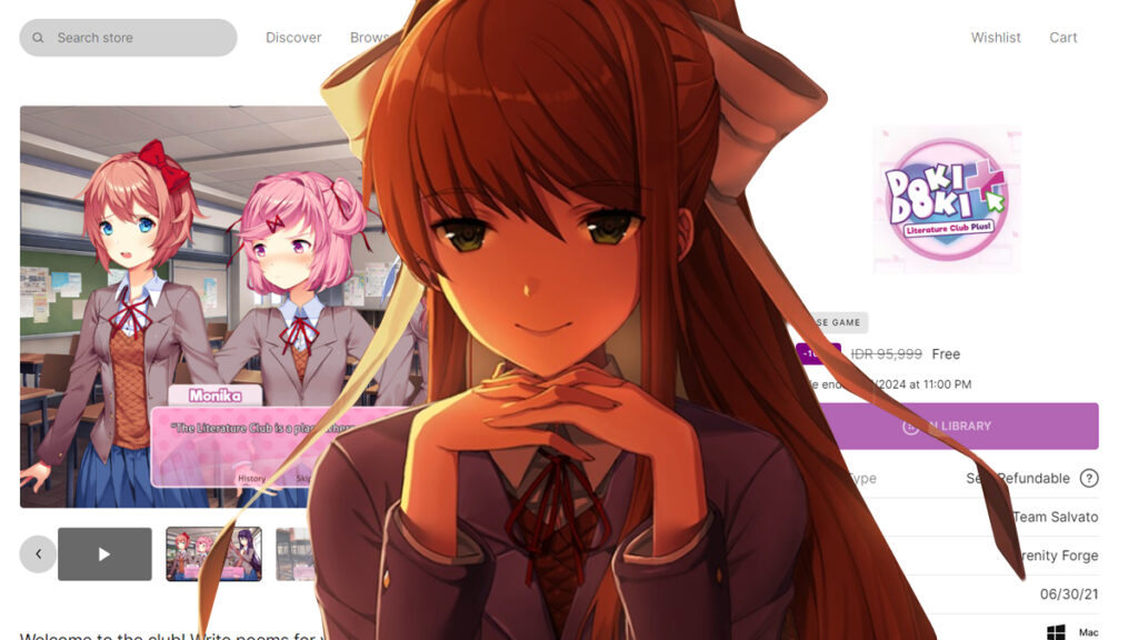 Doki Doki Literature Club Plus Epic Games