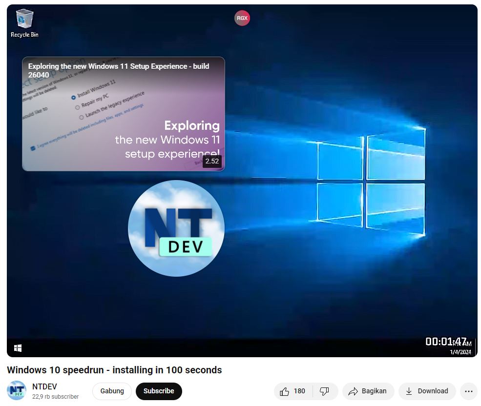 Ntdev Speedrun Instal Windows 10