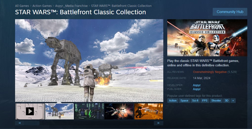 Dev. Star Wars Battlefront Classic Collection 2